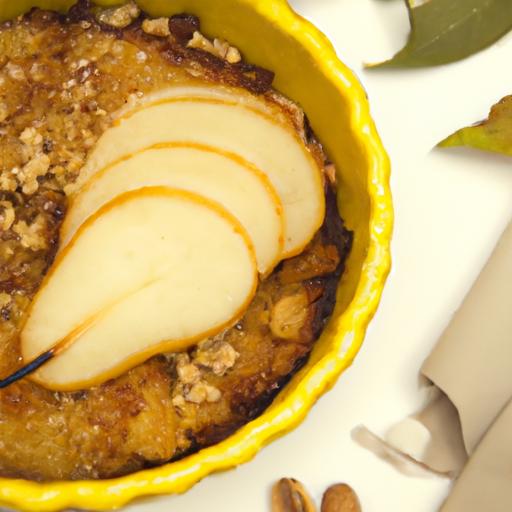 Cozy Up with a Zesty ginger-Spiced Pear Crumble Recipe