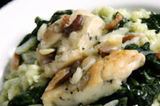 Wholesome Chicken and Spinach Orzo: A Flavorful Delight
