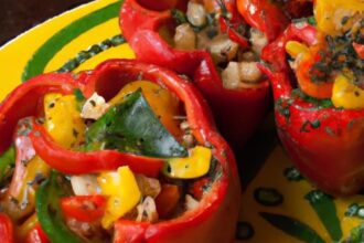 Colorful Vegetarian Stuffed Bell Peppers: A Flavorful Feast