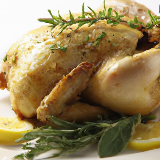 Zesty Roast Chicken with Lemon & Rosemary: A Flavorful Feast