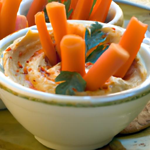 Crunchy Carrot & Creamy Hummus Cups: A Perfect snack!