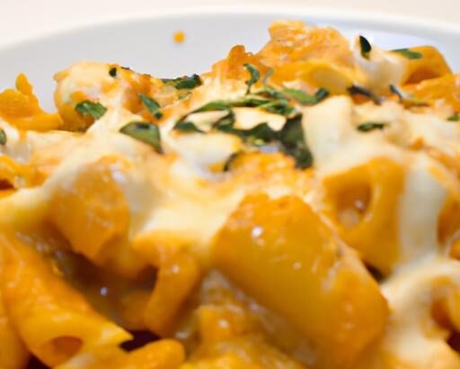 Cozy Up with Baked Ziti in Creamy Pumpkin Sauce Delight
