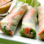 Crisp Thai Spring Rolls with Zesty Peanut Sauce Recipe