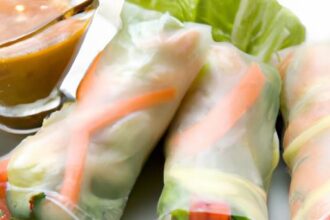 Crisp Thai Spring Rolls with Zesty Peanut Sauce Recipe
