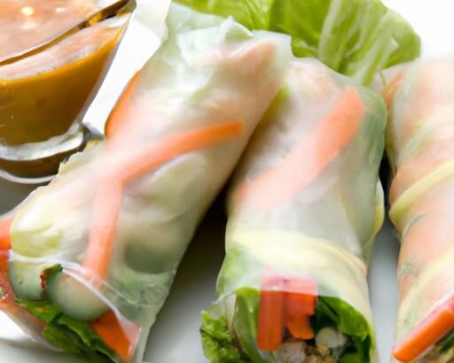 Crisp Thai Spring Rolls with Zesty Peanut Sauce Recipe