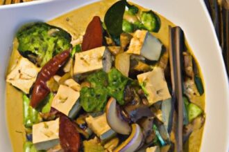 Vibrant Green Curry with Tofu & Veggies: A Flavorful Feast