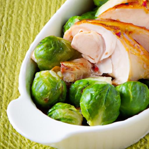 Golden Baked Chicken with Brussels Sprouts: Simple & Tasty